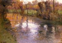 Thaulow, Frits - An Orchard On The Banks Of A River